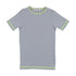 Kin Kin K38 Powder Blue & Neon Green Thread 3/4 Sleeve T-Shirt